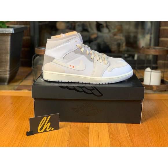 Size 10 Air Jordan 1 Mid SE “Craft Inside Out White Grey” DM9652-100 - Picture 3 of 5